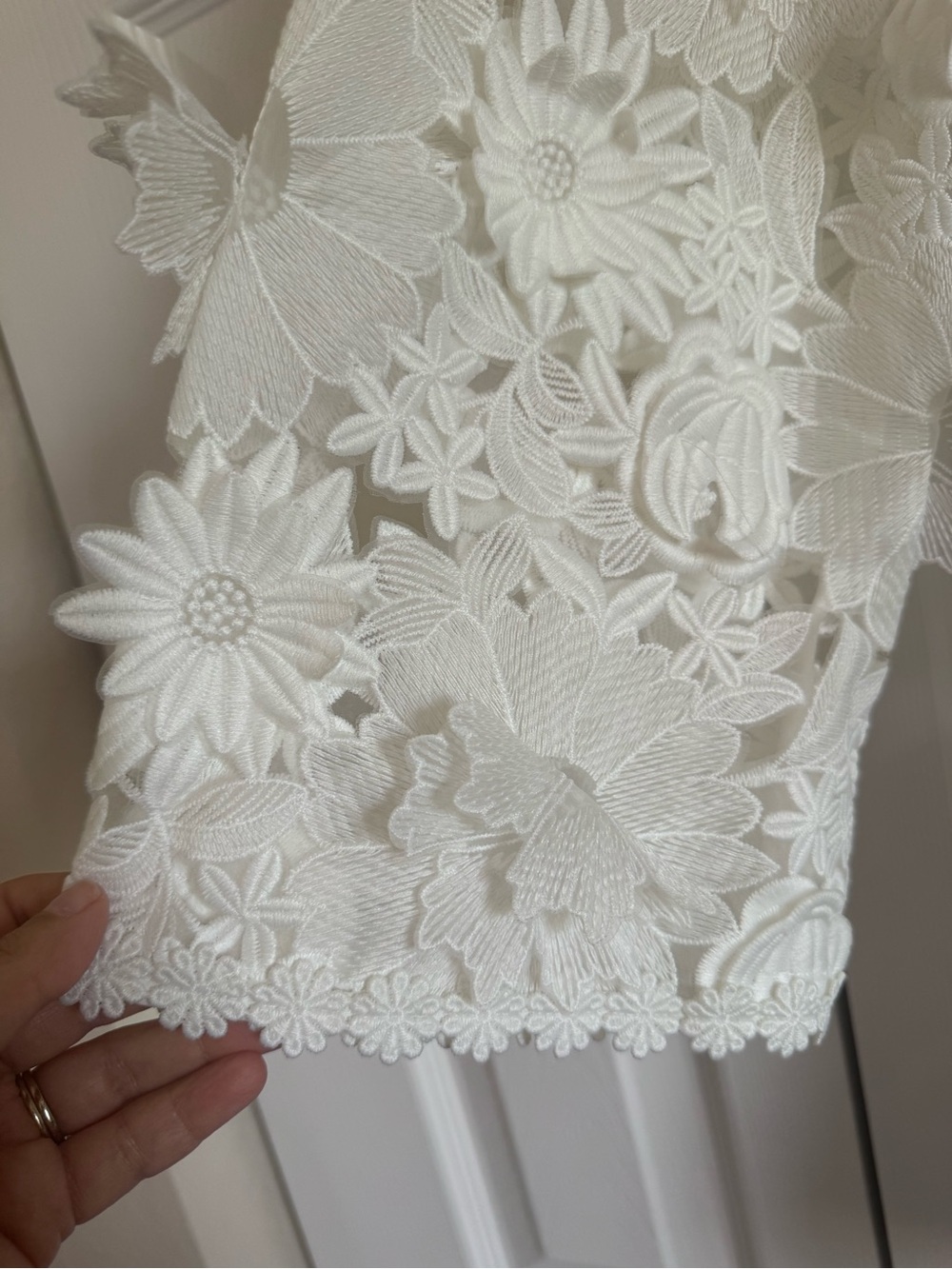 H&M Edition White Floral Appliquéd Dress - Picture 5 of 5